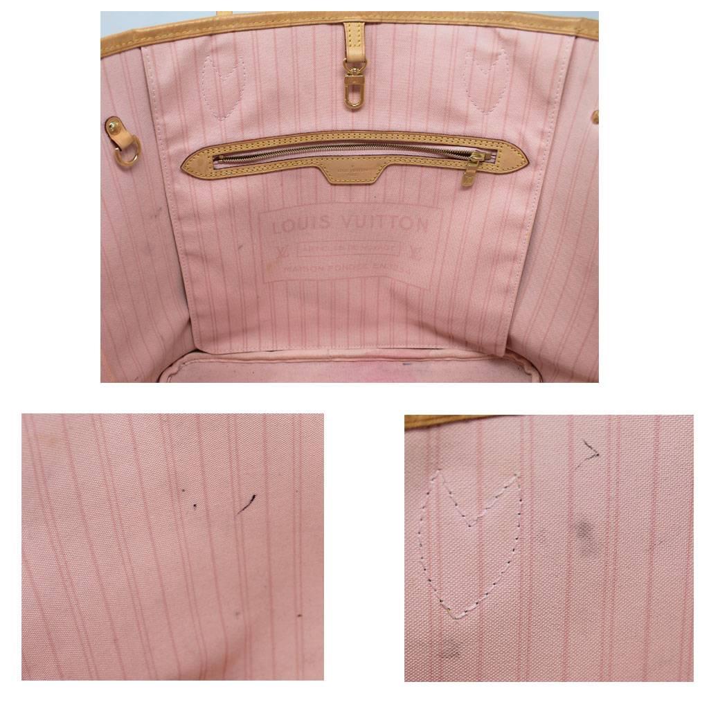 Women's or Men's Louis Vuitton Neverfull MM Damier Azur w/ Pochette in box with receipt