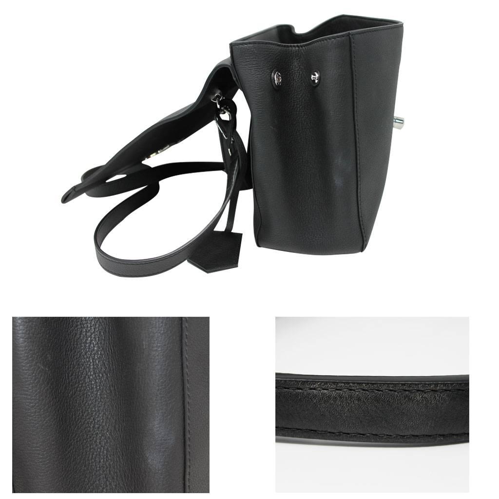 Louis Vuitton Lockme II Noir Black Calfskin Handbag Shoulder Bag 3