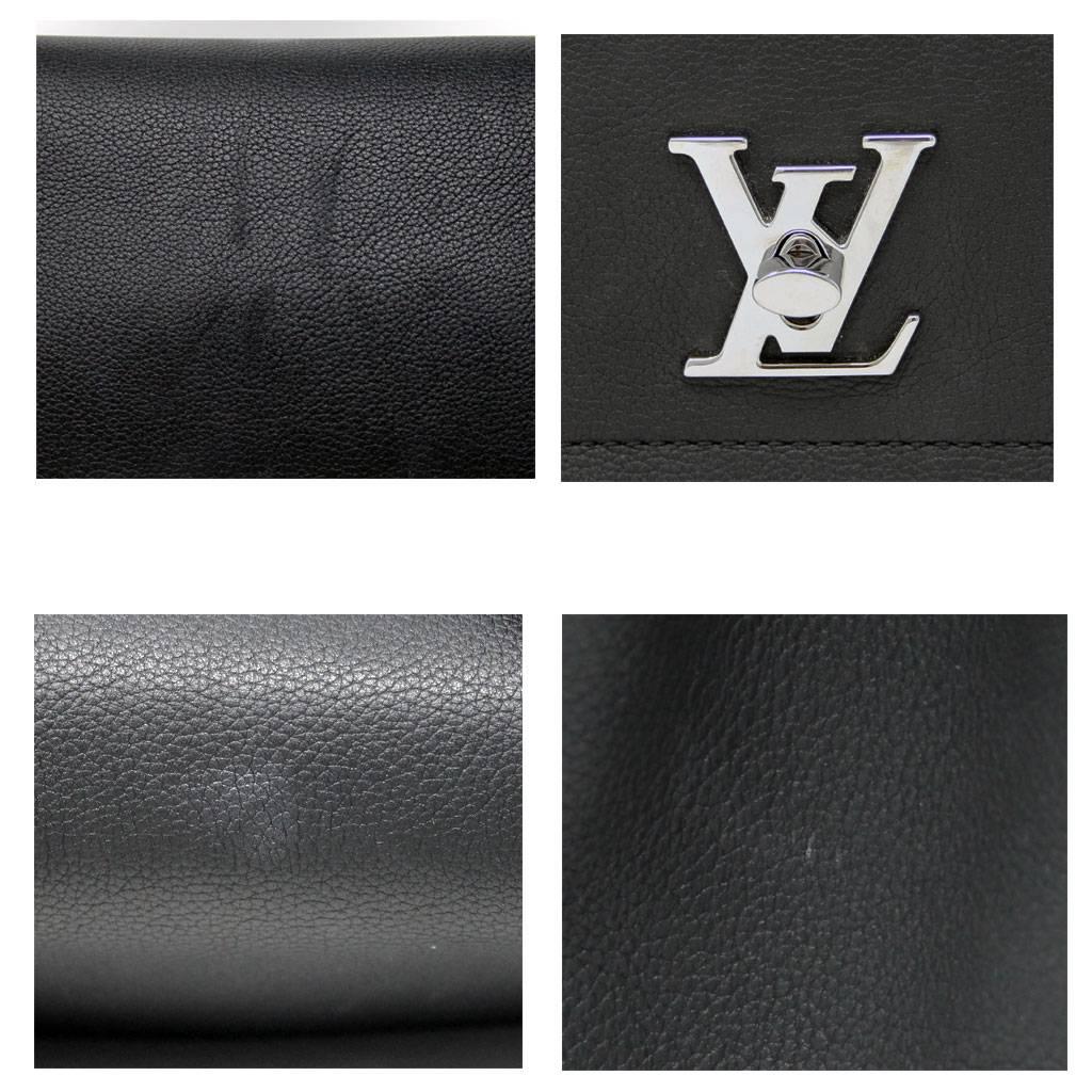 Louis Vuitton Lockme II Noir Black Calfskin Handbag Shoulder Bag 2