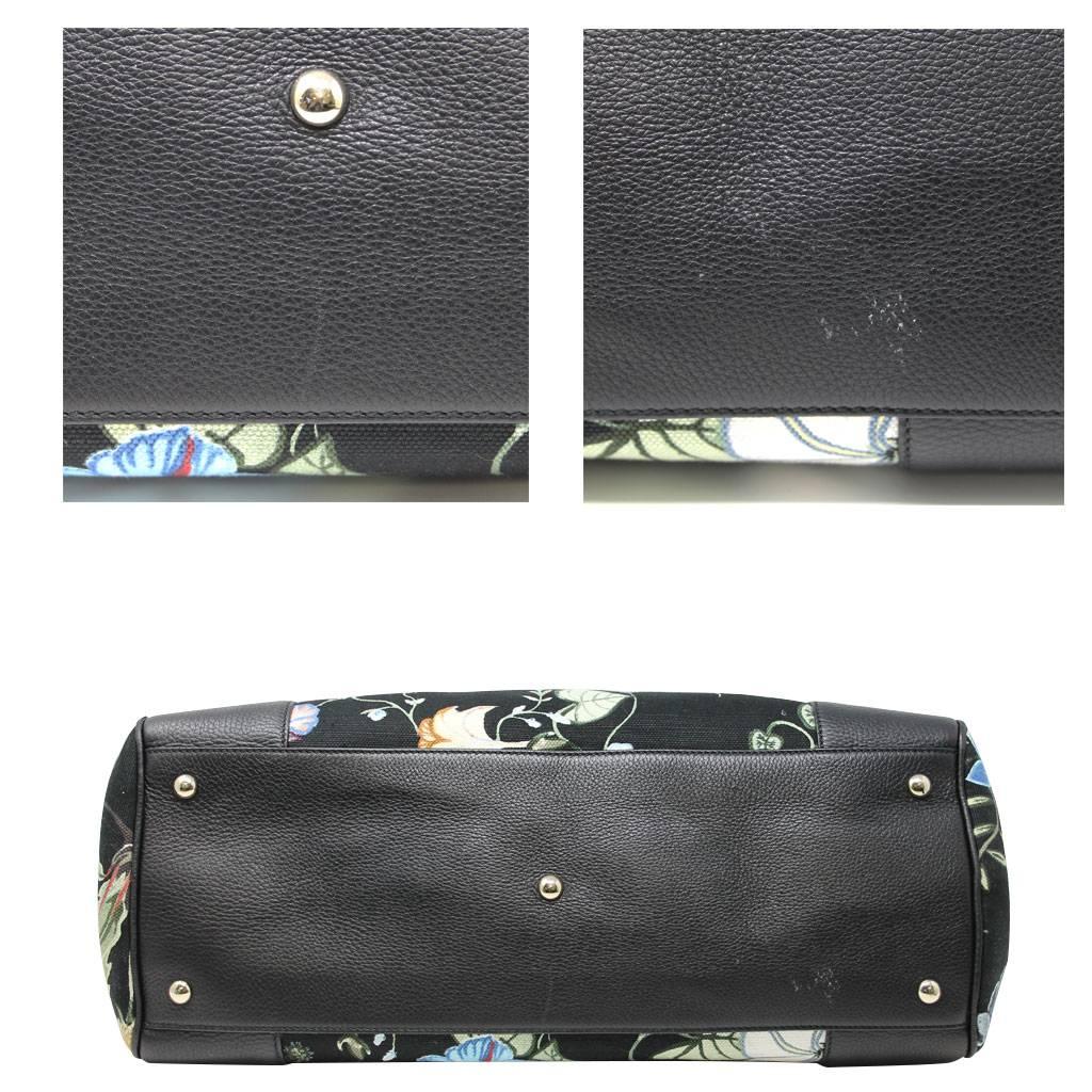gucci floral bamboo bag