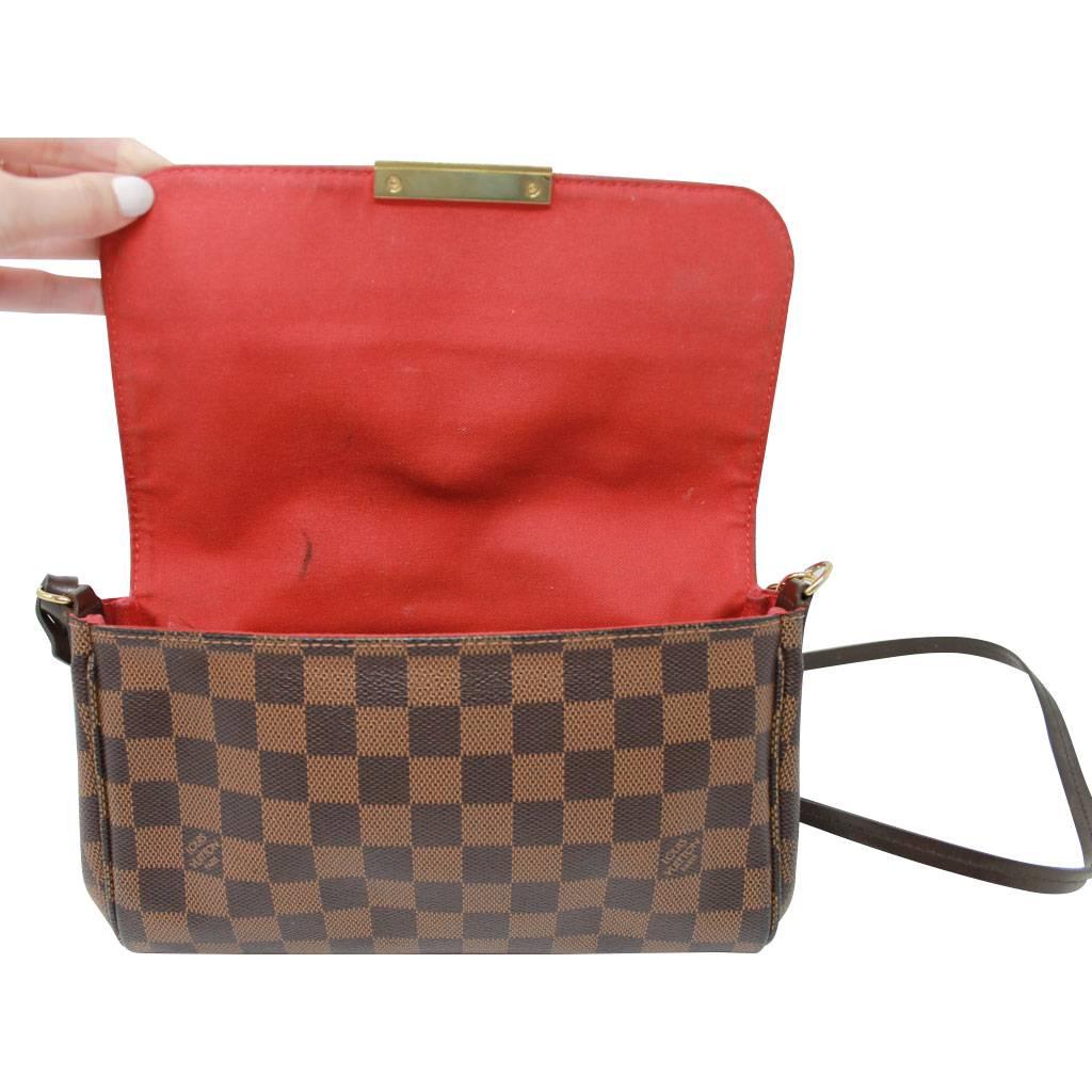 Women's or Men's Louis Vuitton Damier Ebene Favorite MM Handbag Purse