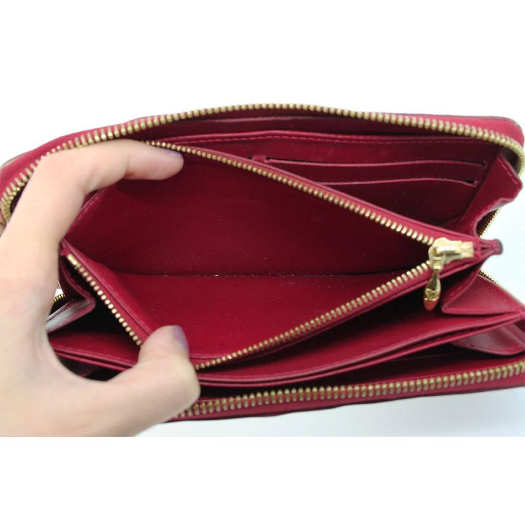 Louis Vuitton Zippy Wallet Red Vernis Leather in Box 1