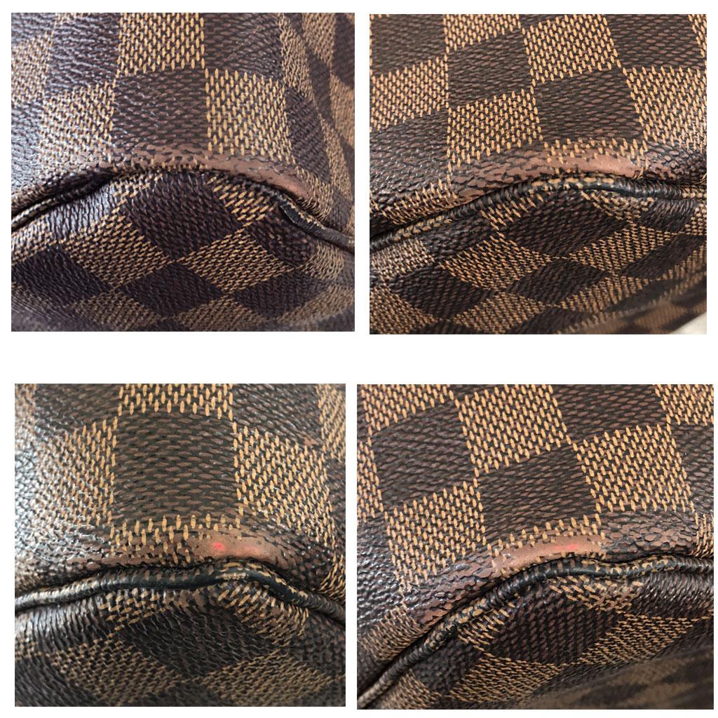 Women's Authentic Louis Vuitton Neverfull GM Damier Ebene Tote Handbag