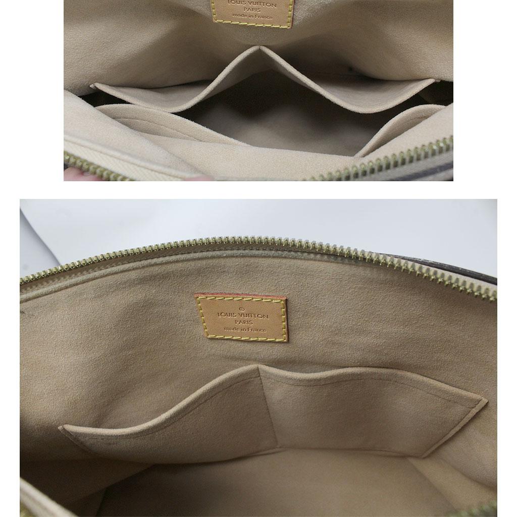 Authentic Louis Vuitton Pallas Monogram Beige Handbag Purse For Sale 2