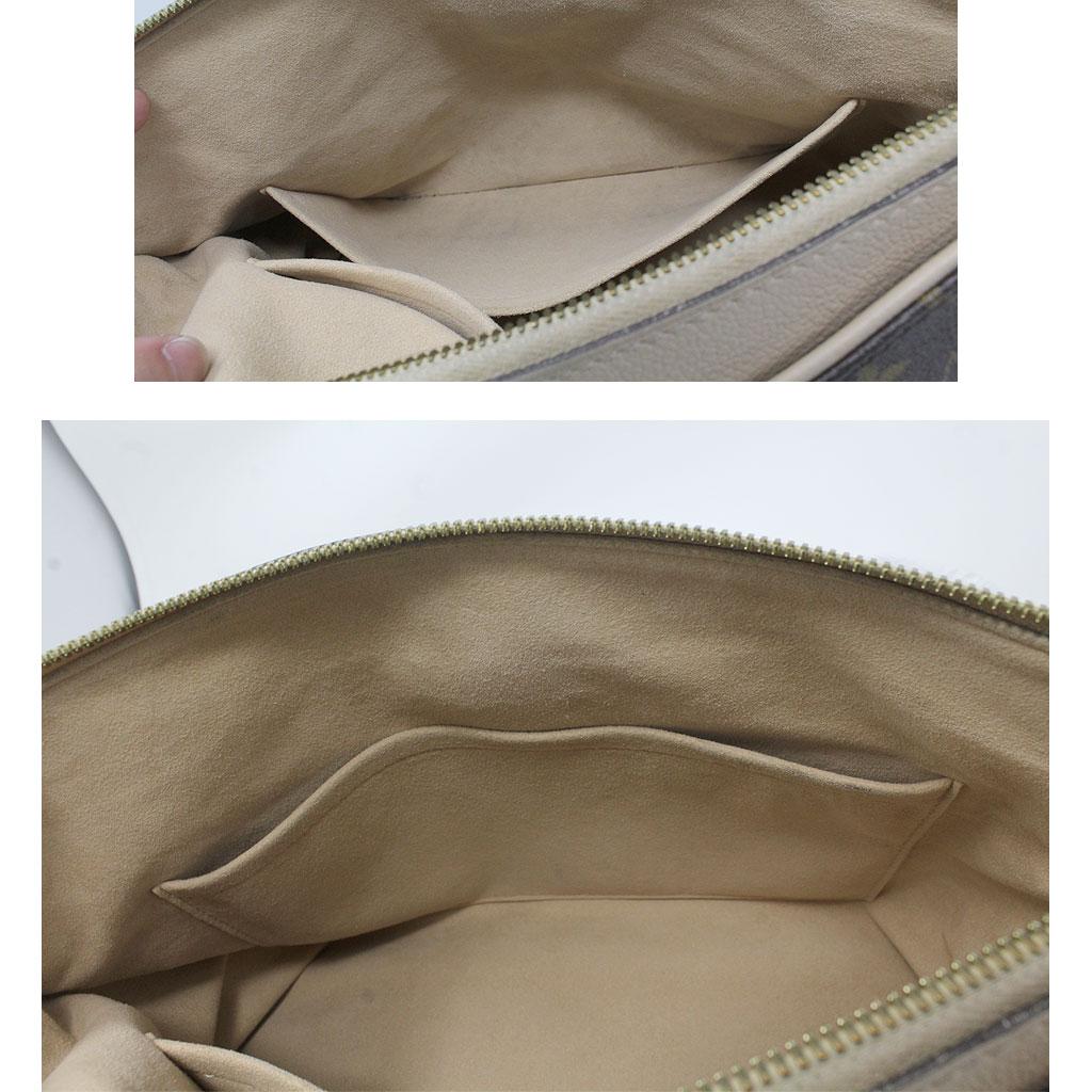 Authentic Louis Vuitton Pallas Monogram Beige Handbag Purse For Sale 3