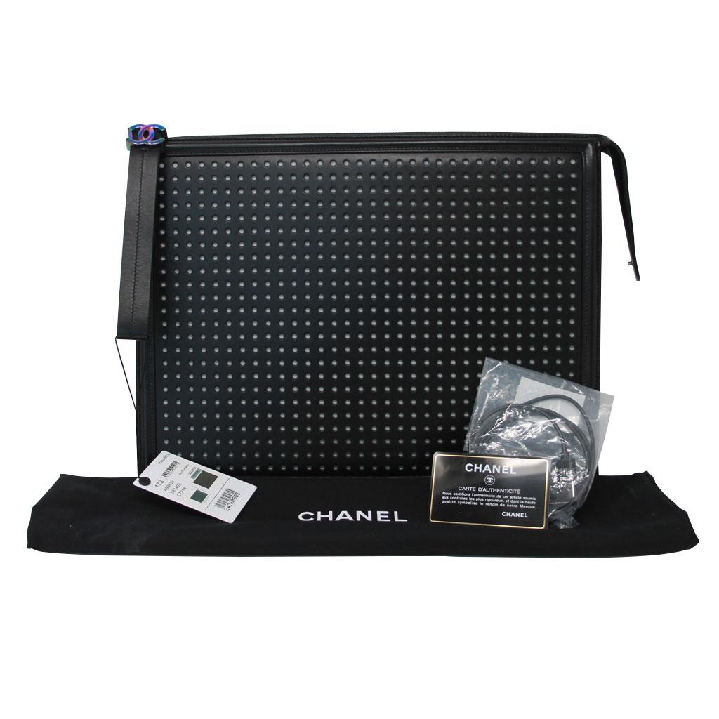 Chanel LED Boy Black Clutch No. 24 2