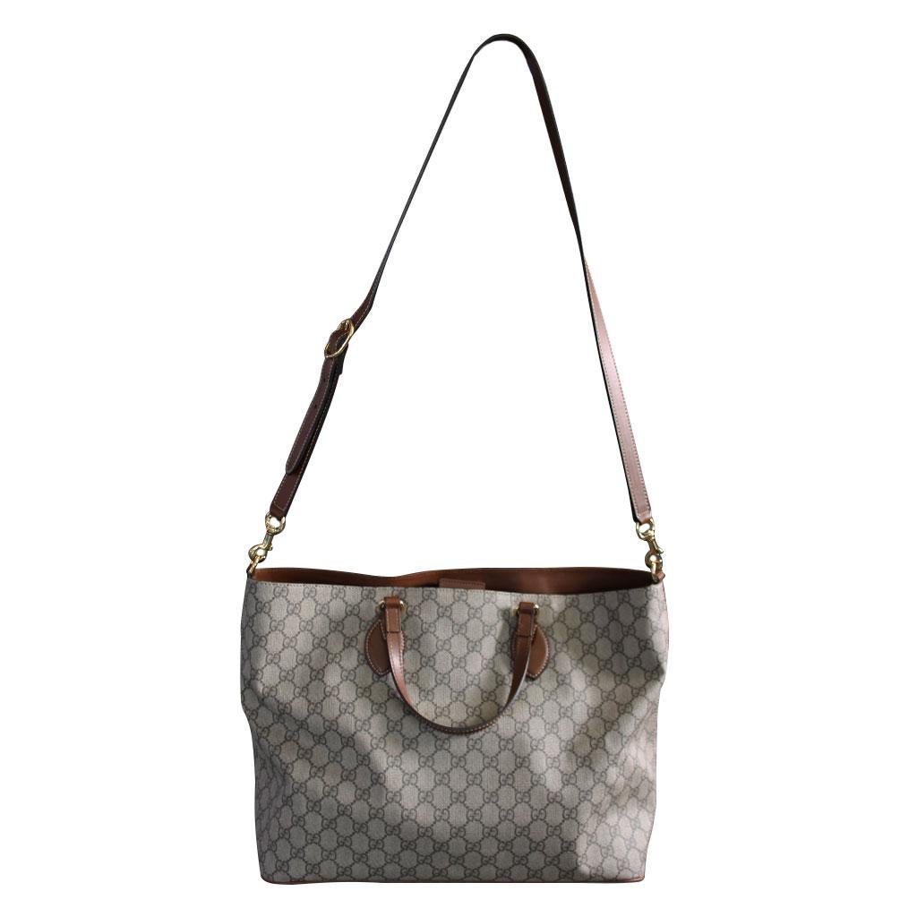 Gucci Supreme Coated Canvas Tote Handbag Shoulder Bag 7