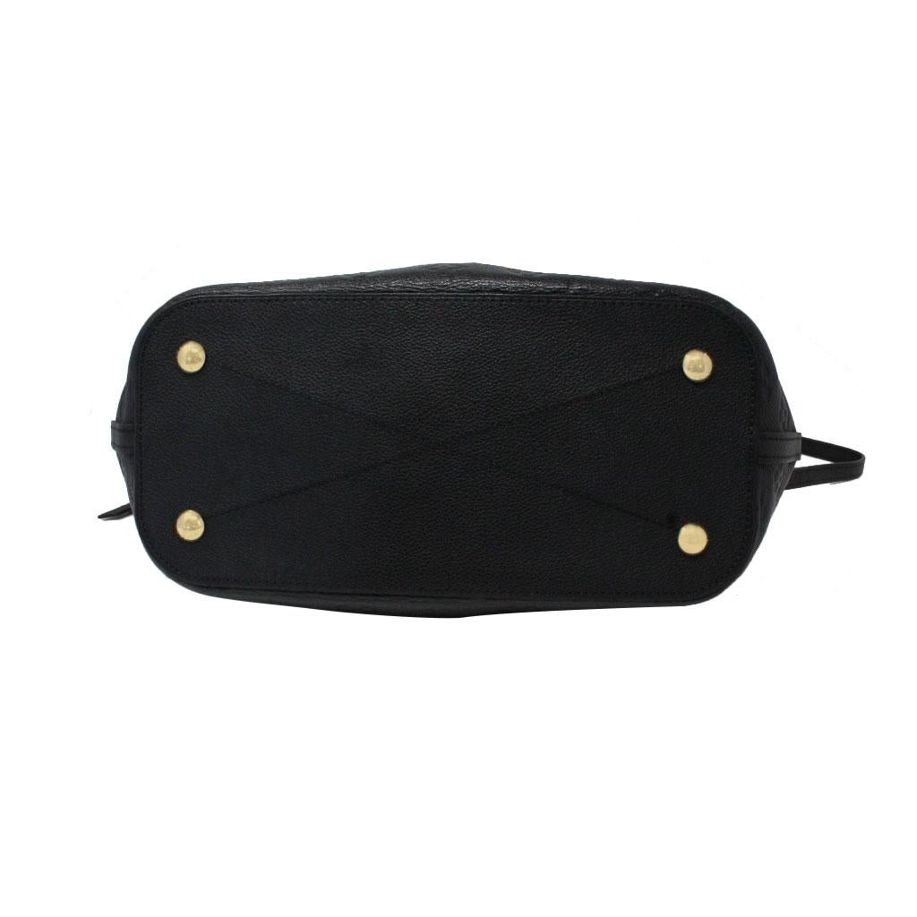 Louis Vuitton Mazarine MM Empriente Noir Black Crossbody Leather Handbag Purse In Excellent Condition In Boca Raton, FL