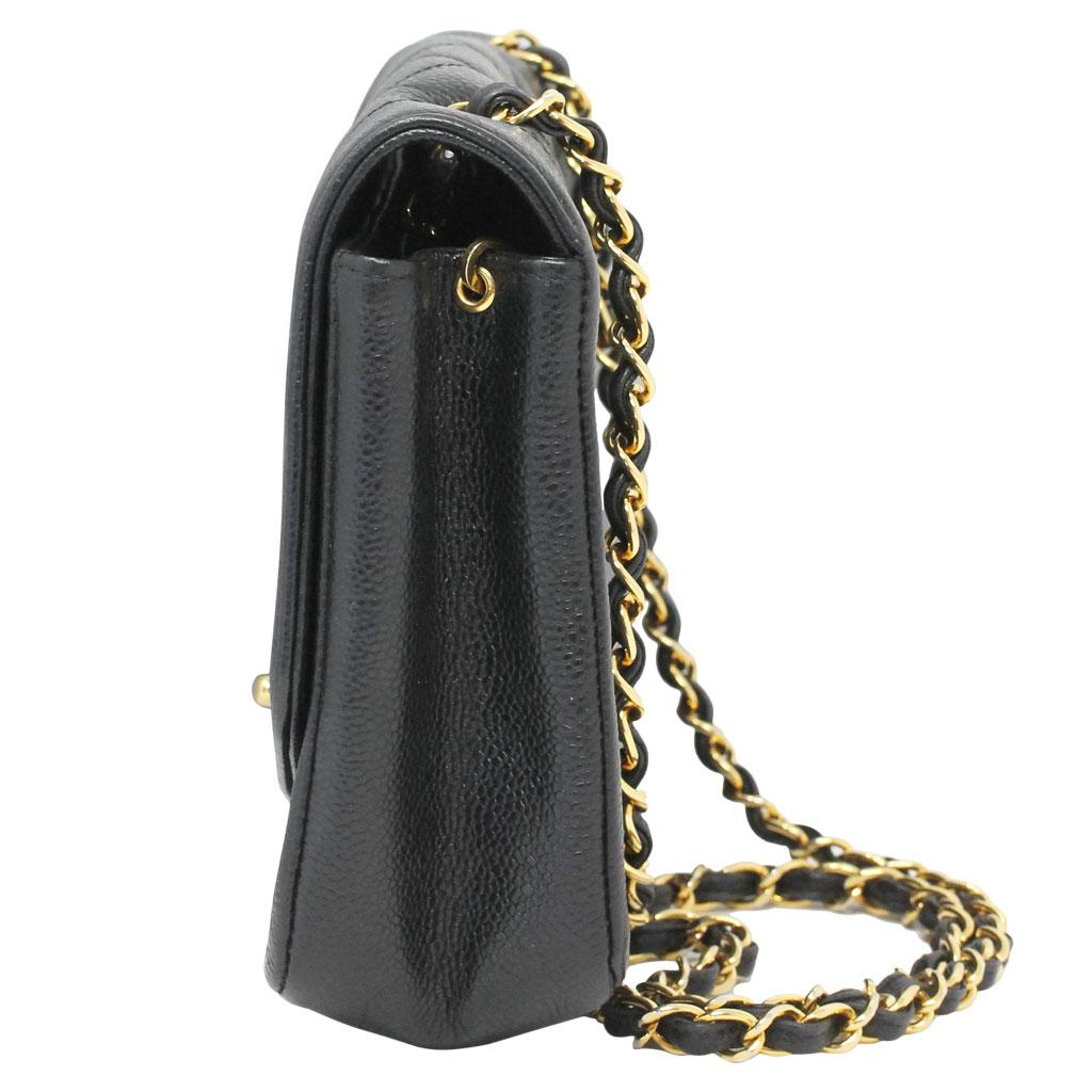 vintage chanel diana bolsa caviar