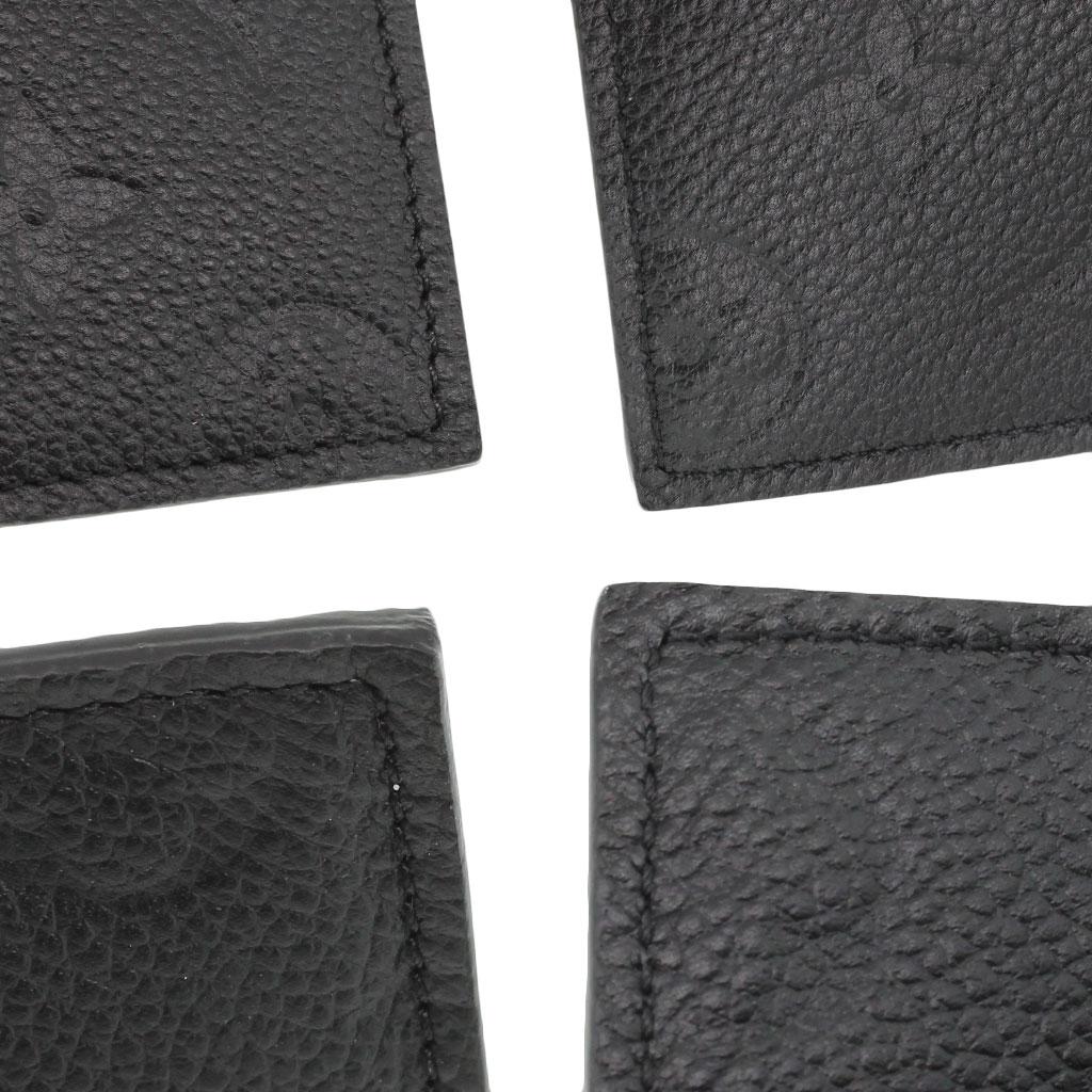 Louis Vuitton Noir Black Felicie Empreinte Leather Zippered Insert Pouch Wallet In Excellent Condition In Boca Raton, FL