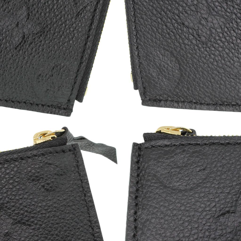 Women's or Men's Louis Vuitton Noir Black Felicie Empreinte Leather Zippered Insert Pouch Wallet