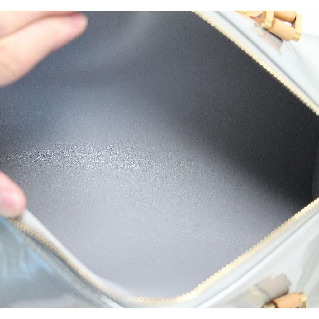 Women's or Men's Louis Vuitton Bedford Vernis Silver Papillon Handbag in dust bag