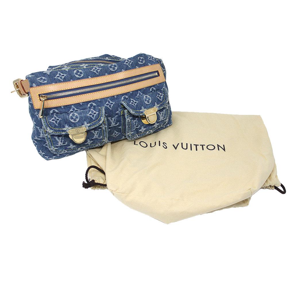 Louis Vuitton Denim Baggy PM Handbag Shoulder Bag with Dust Bag & Receipt 4