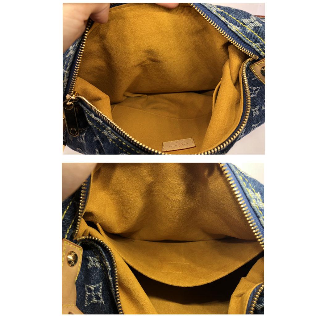 Louis Vuitton Denim Baggy PM Handbag Shoulder Bag with Dust Bag & Receipt 2