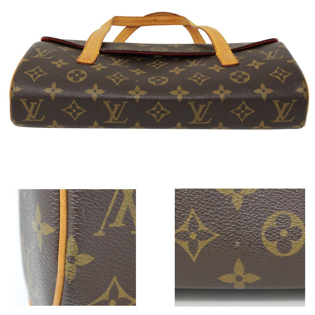 Authentische Louis Vuitton Sonatine Monogramm Clutch Handtasche (Schwarz)