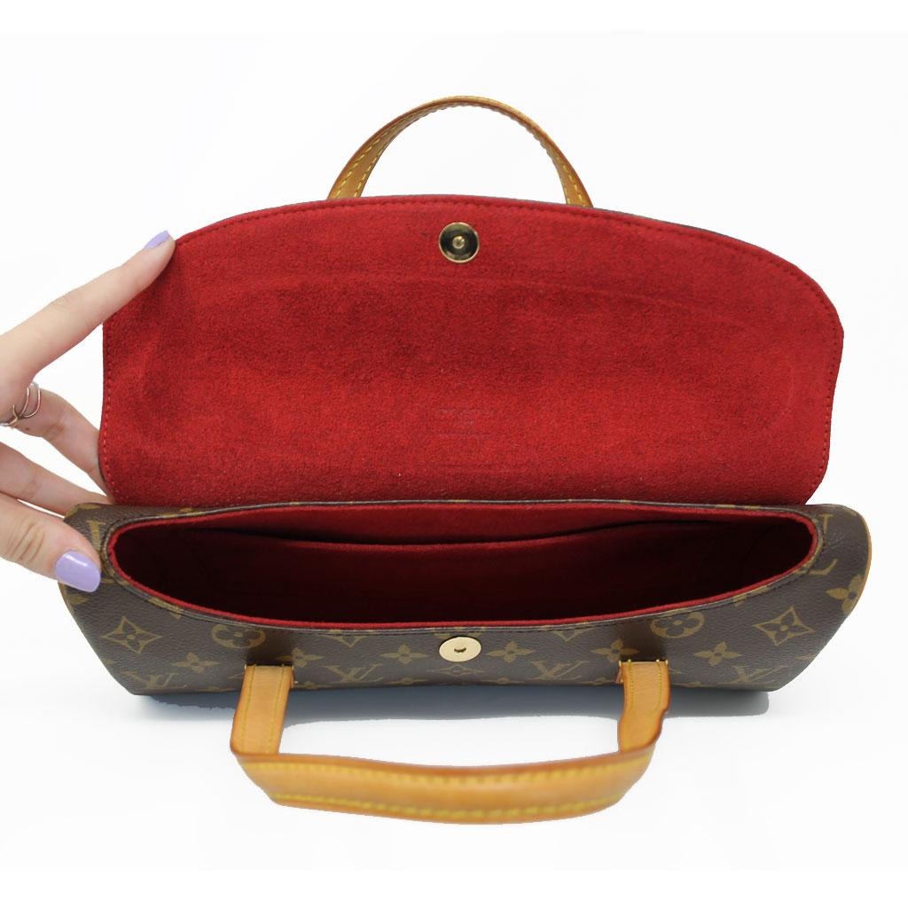 Women's or Men's Authentic Louis Vuitton Sonatine Monogram Clutch Handbag