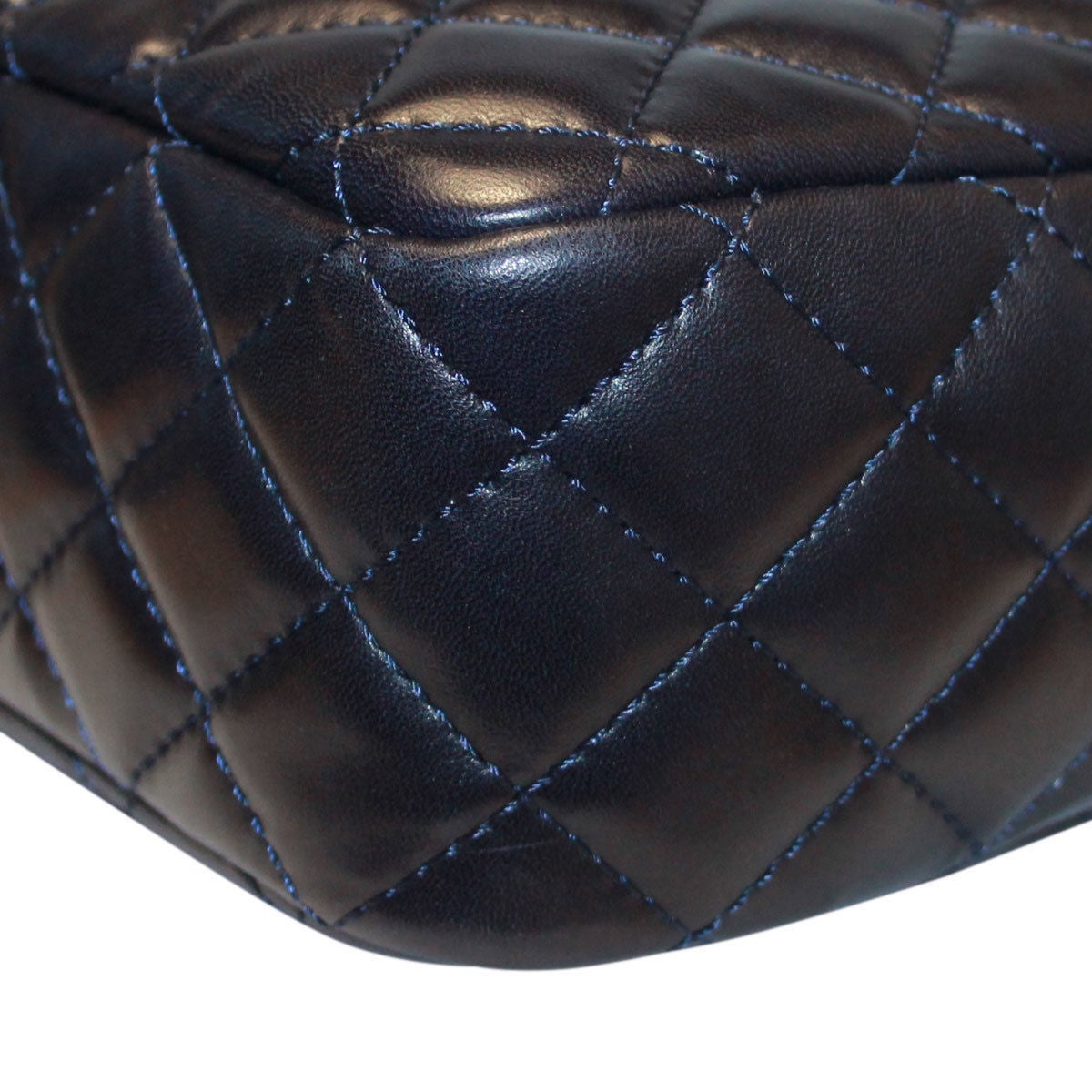 Chanel Navy Lambskin No. 12 Camera Bag Purse SHW Shoulder Bag 2