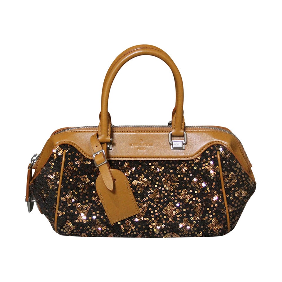 Louis Vuitton Sequin and Monogram Embossed Handbag