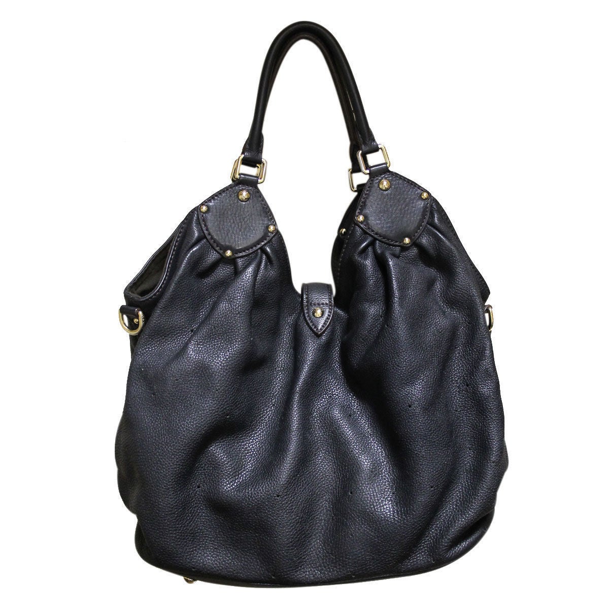 Louis Vuitton Black Mahina XL Leather Handbag Purse at 1stdibs