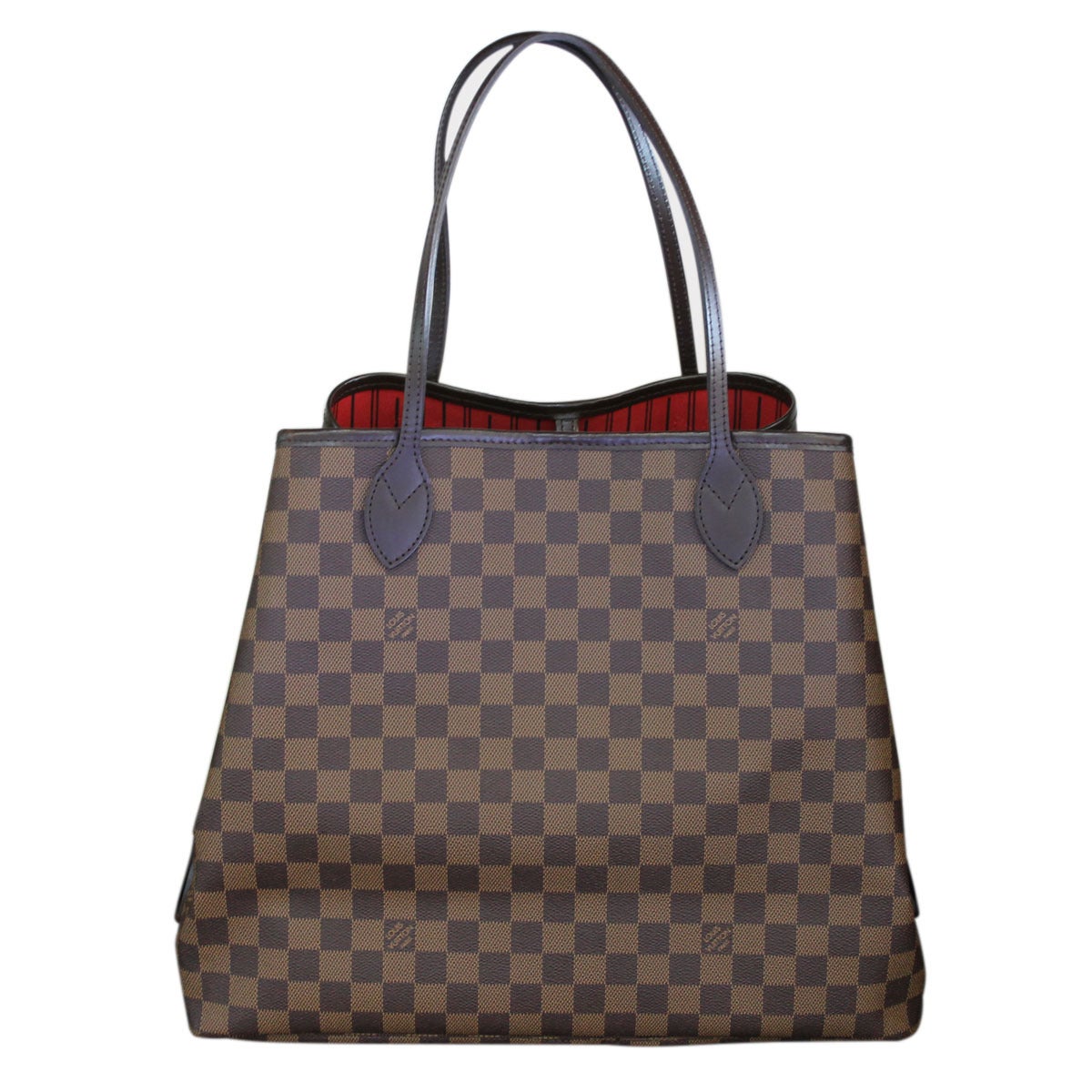 Brand: Louis Vuitton
Style: Tote
Handles: Dark Brown Cowhide Leather Handles
Measurements: 15.7