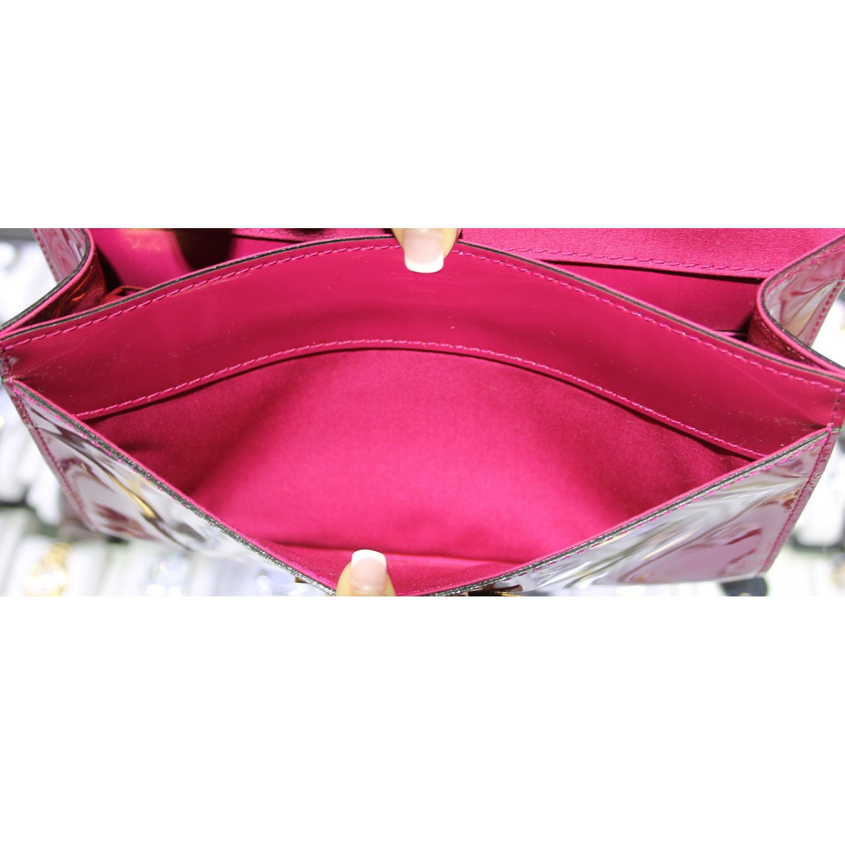 Louis Vuitton Louise Indian Rose Patent Leather Clutch 5