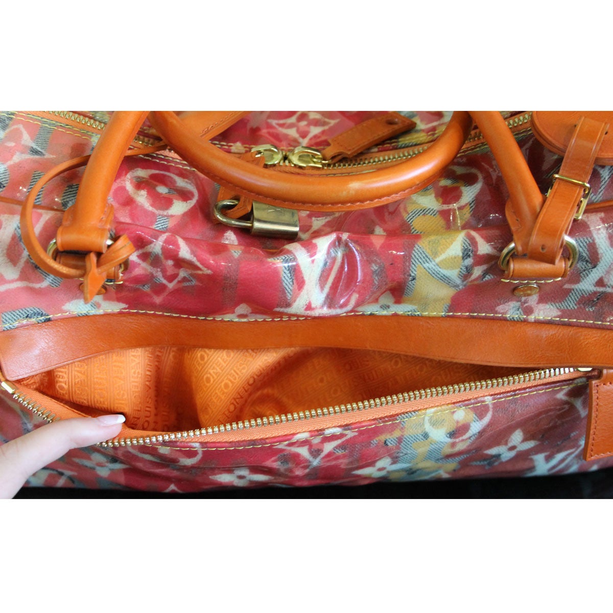 Louis Vuitton Richard Prince Le Pink Denim Defile Weekender PM Handbag 3
