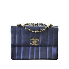 Chanel Jumbo Caviar Vertical Flap Black Cross Body Handbag GHW w/ Card