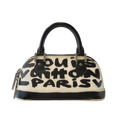 Louis Vuitton Graffiti Alma PM Ivory & Black Handbag