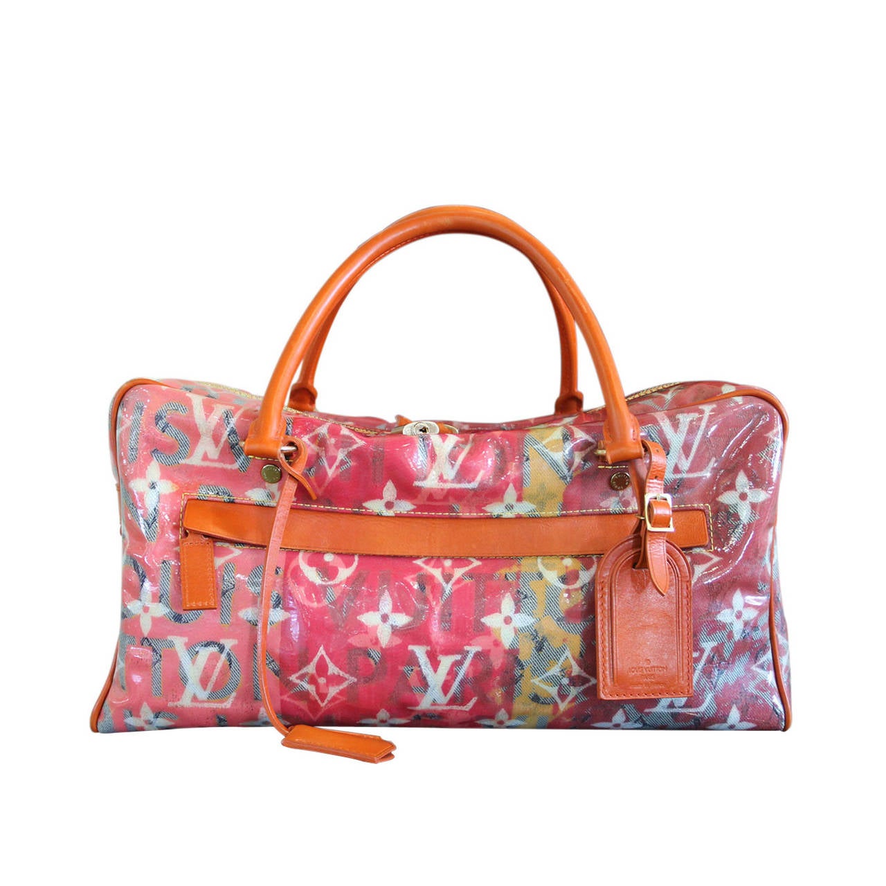 Louis Vuitton Richard Prince Le Pink Denim Defile Weekender PM Handbag