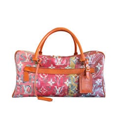 LOUIS VUITTON Limited Edition Richard Prince Pink Denim Weekender