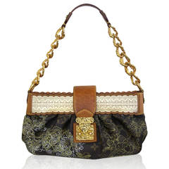 Louis Vuitton Monogram Dentelle Kirsten Gold Chain Shoulder Bag