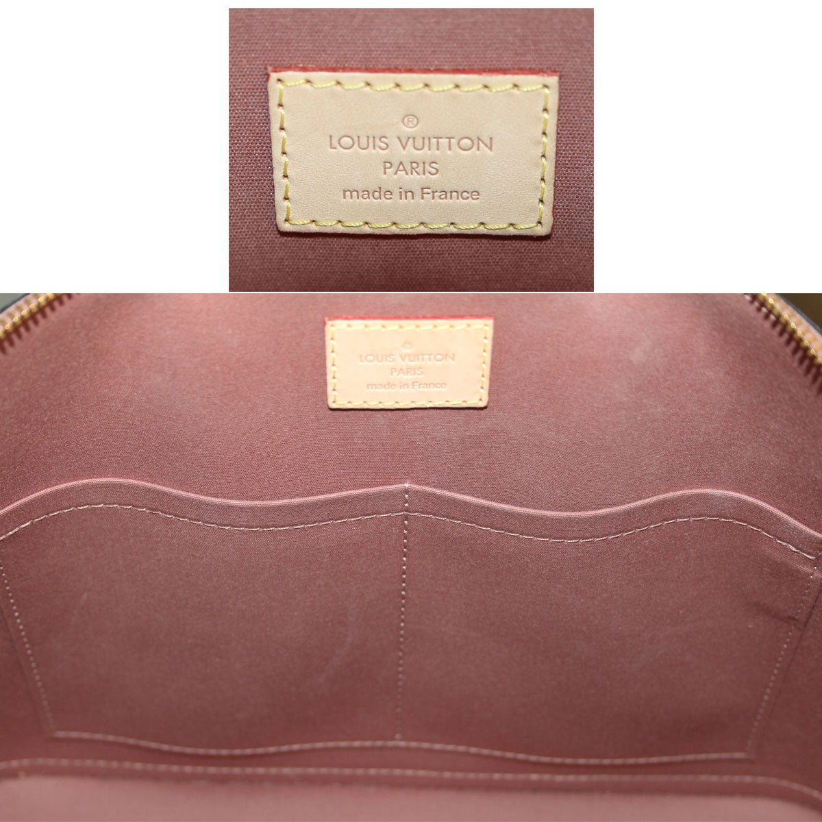 Louis Vuitton Rose Velours PM Vernis Alma Handbag Purse For Sale 5