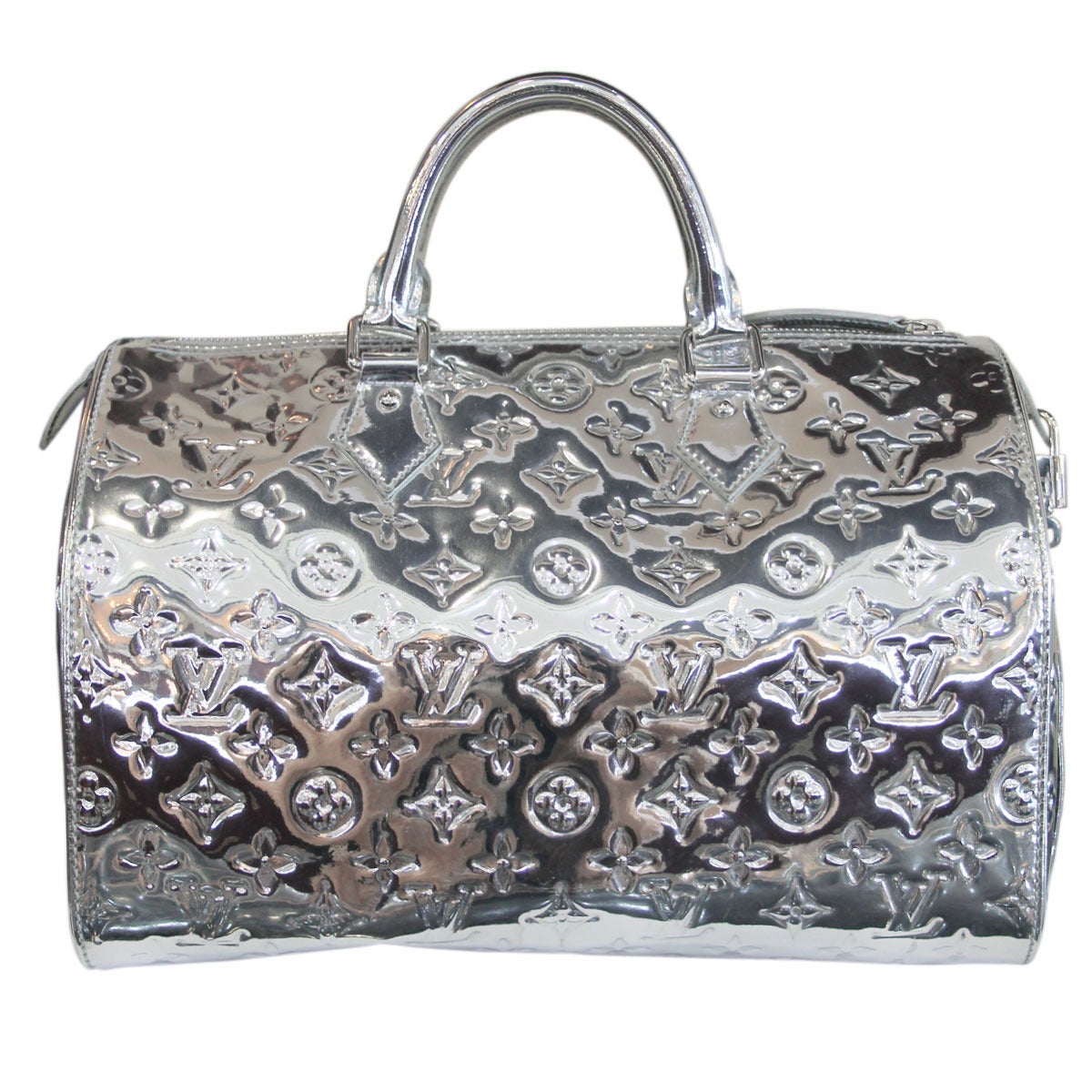 Louis Vuitton - Authenticated Speedy Handbag - Leather Silver Plain for Women, Never Worn