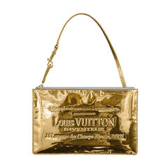 Louis Vuitton Gold Miroir Inventeur Pochette Plat Pochette Bag Louis Vuitton