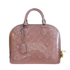 Louis Vuitton Rose Velours PM Vernis Alma Handbag Purse