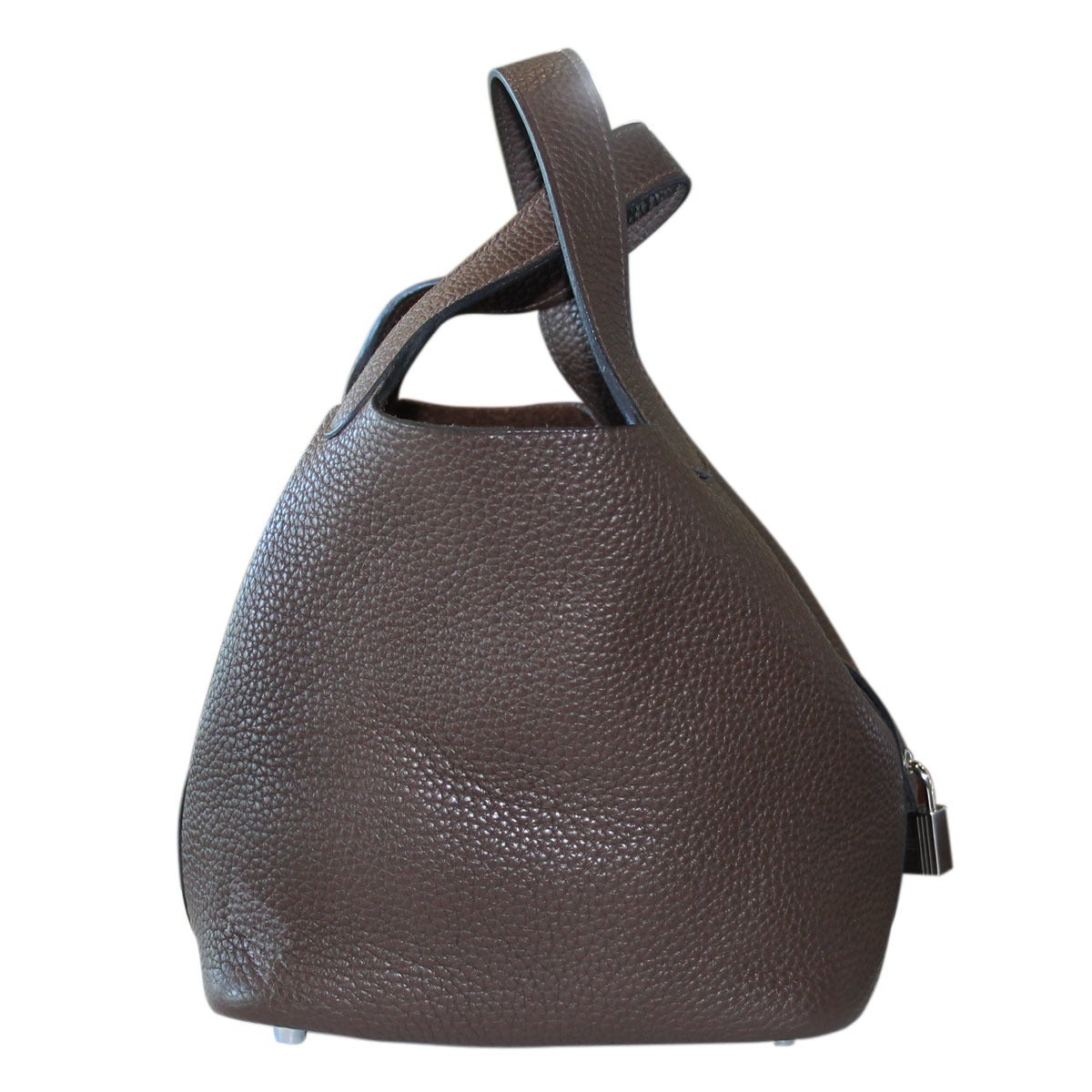 Hermes Picotin Lock PM Brown Clemence Leather Handbag For Sale at ...  