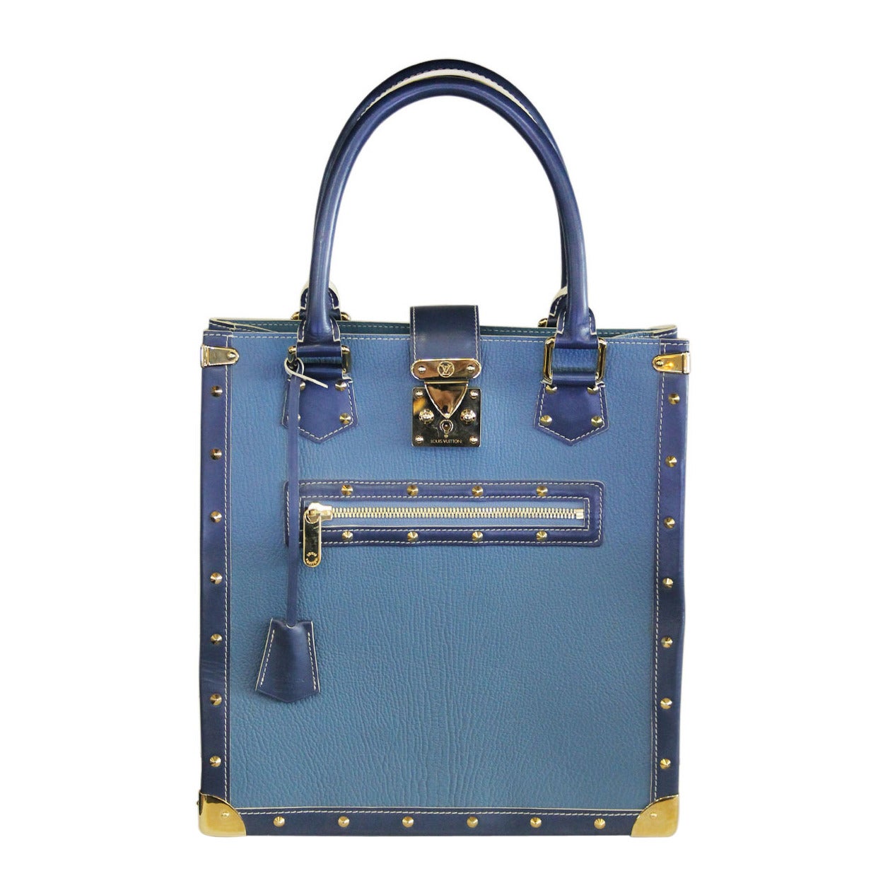 Louis Vuitton Suhali L'Imprevisble Blue Handbag Tote
