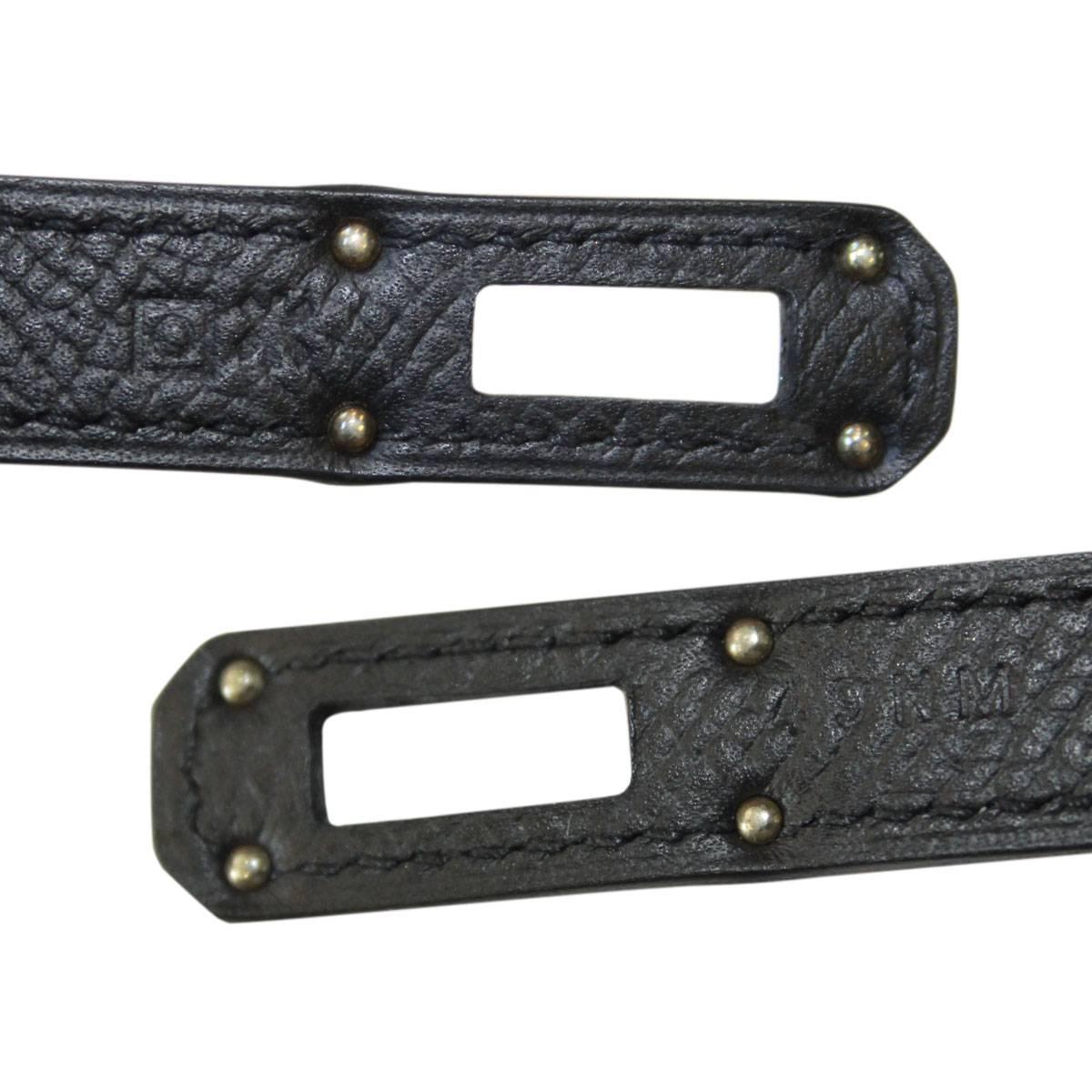 Hermes Black Epsom Kelly Long Wallet SHW 