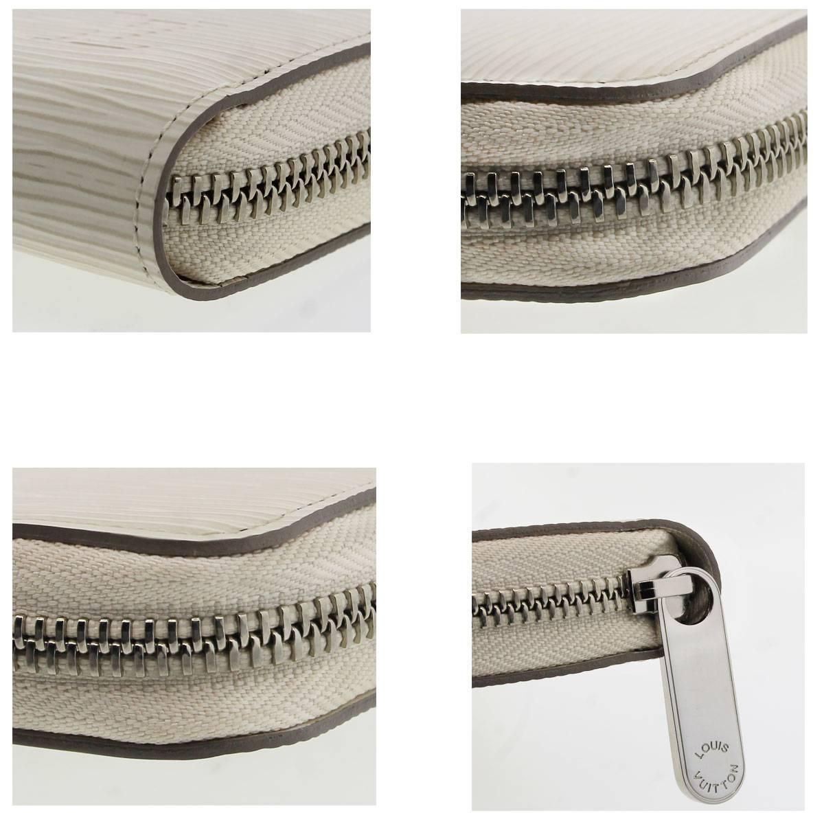 Women's Louis Vuitton Epi Leather Off White Ivory Zippy Wallet in Box