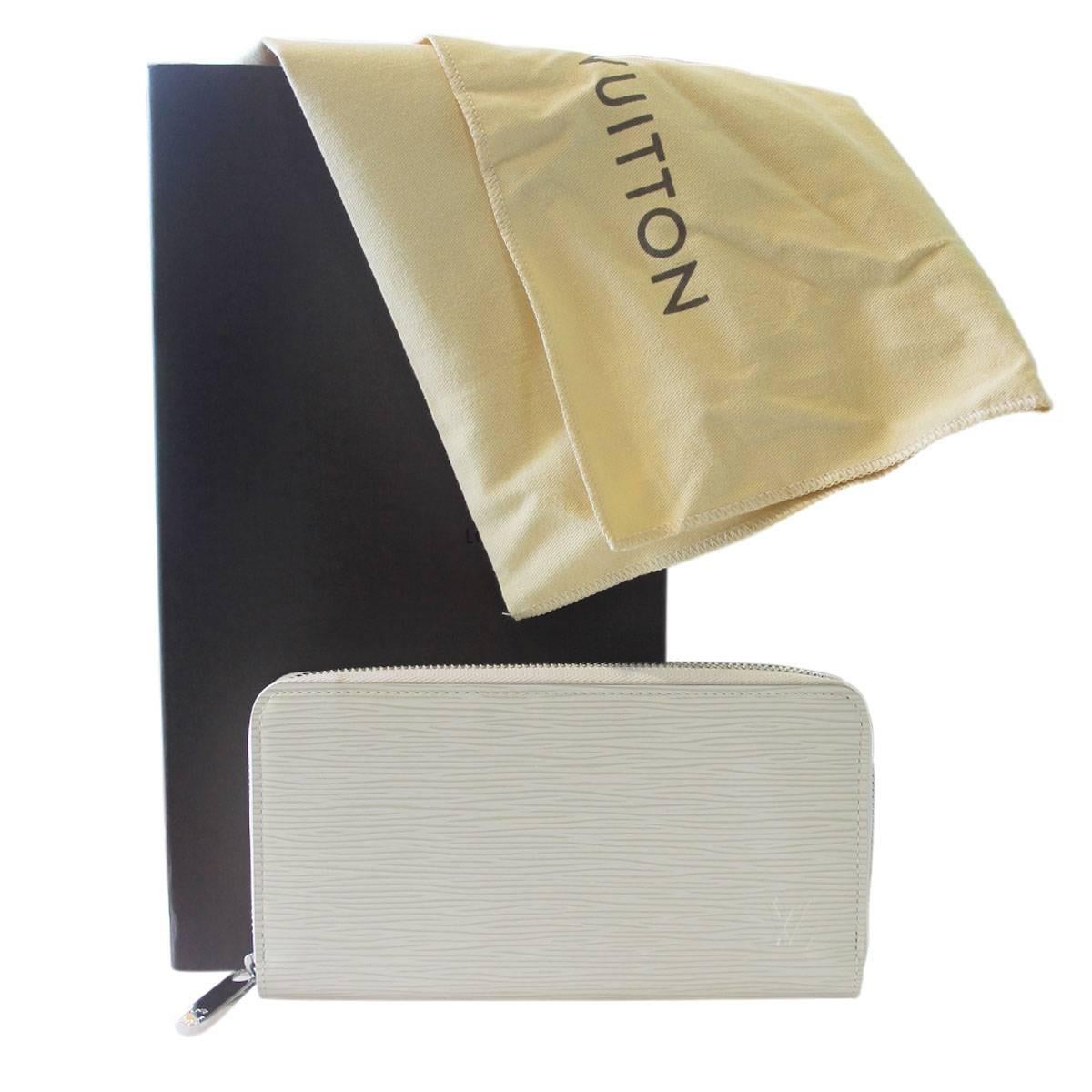 Louis Vuitton Epi Leather Off White Ivory Zippy Wallet in Box 3