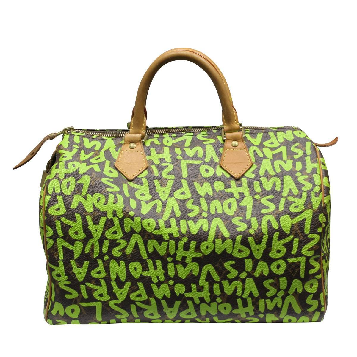 Company: Louis Vuitton
Style: Stephen Sprouse Graffiti Handbag
Handles: Cowhide Leather Rolled Handles; Drop: 3.5