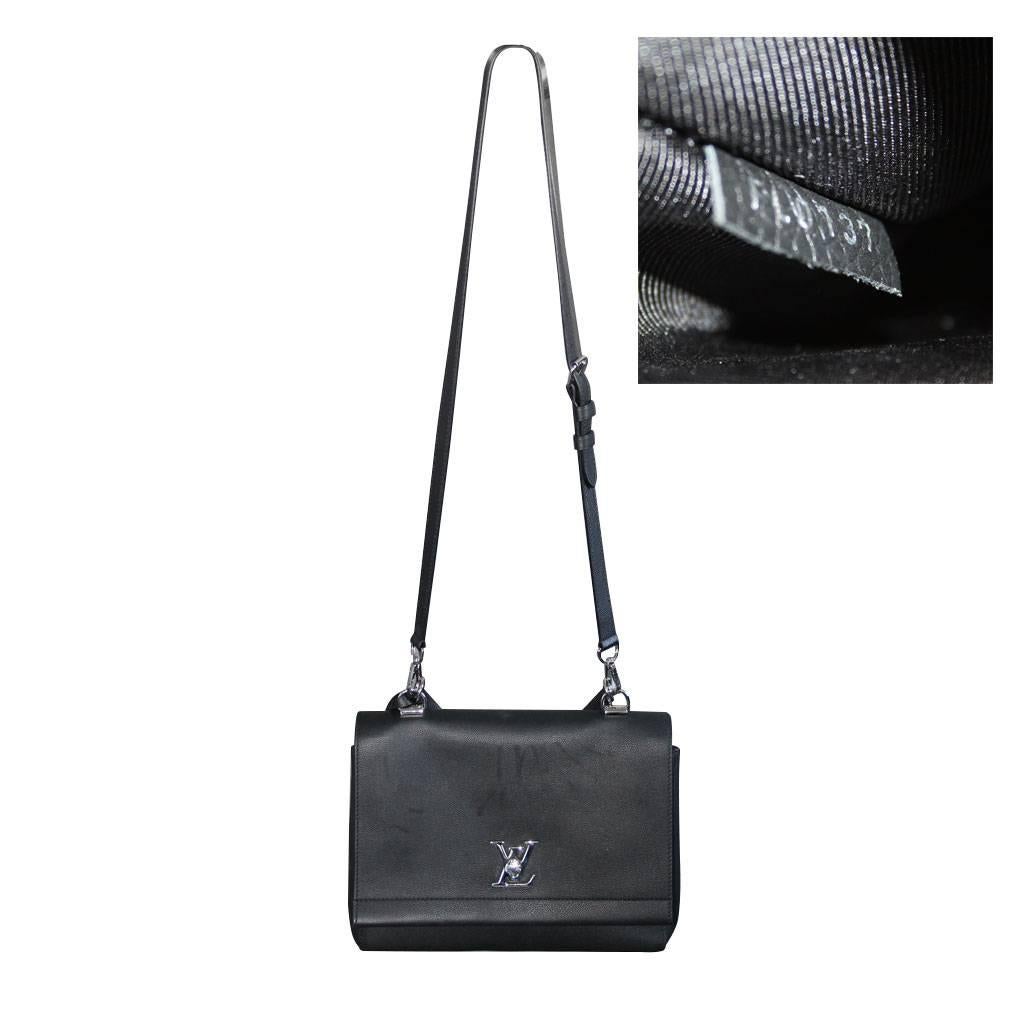 Louis Vuitton Lockme II Noir Black Calfskin Handbag Shoulder Bag 6