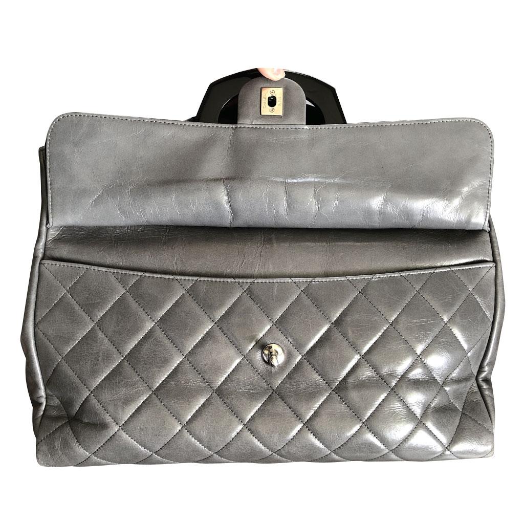 grey chanel tote