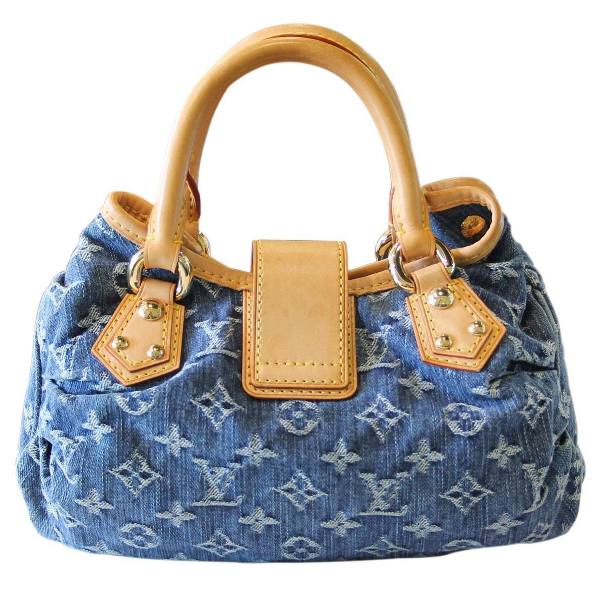 Louis Vuitton Denim Pleaty Monogram Handbag at 1stdibs