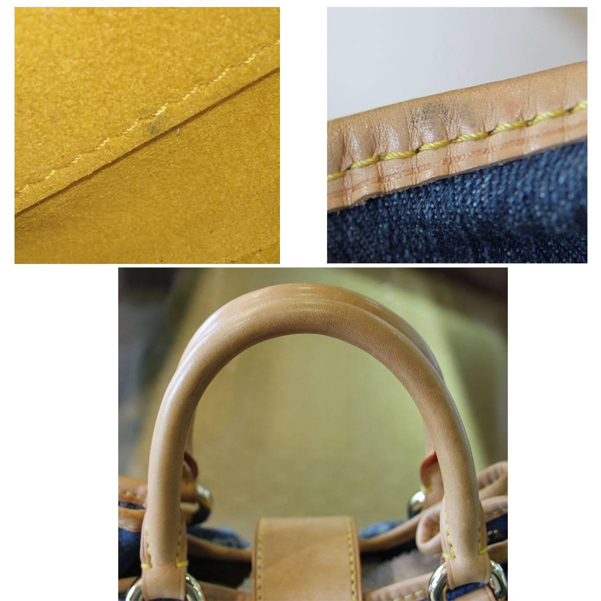 Women's Louis Vuitton Denim Pleaty Monogram Handbag