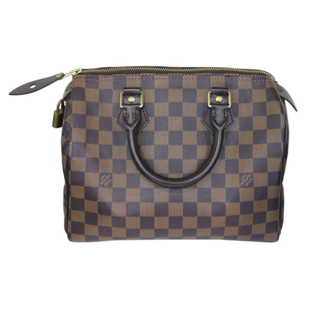 Company: Louis Vuitton
Handles: Dark Brown Leather Rolled Handles
Measurements: 9.8