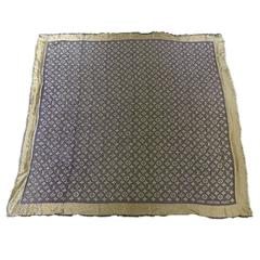 Louis Vuitton Monogram Shine Shawl Brown Gold Scarf
