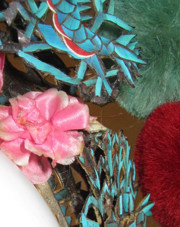 20th Century Chinese Wedding/Theater Headdress with Pom-Poms For Sale 2