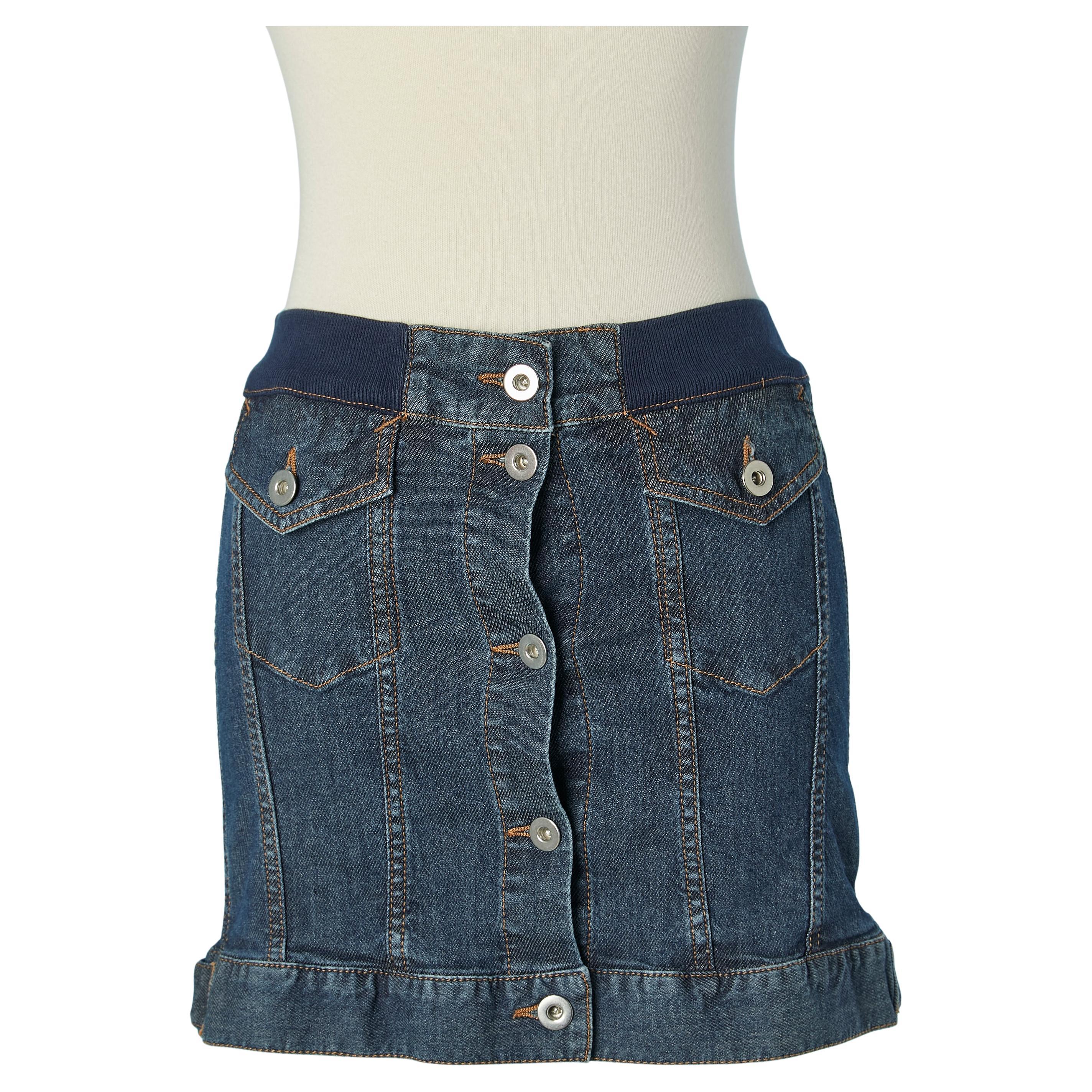Jupe (ou bustier) en jean à lacets JEAN-PAUL GAULTIER en vente