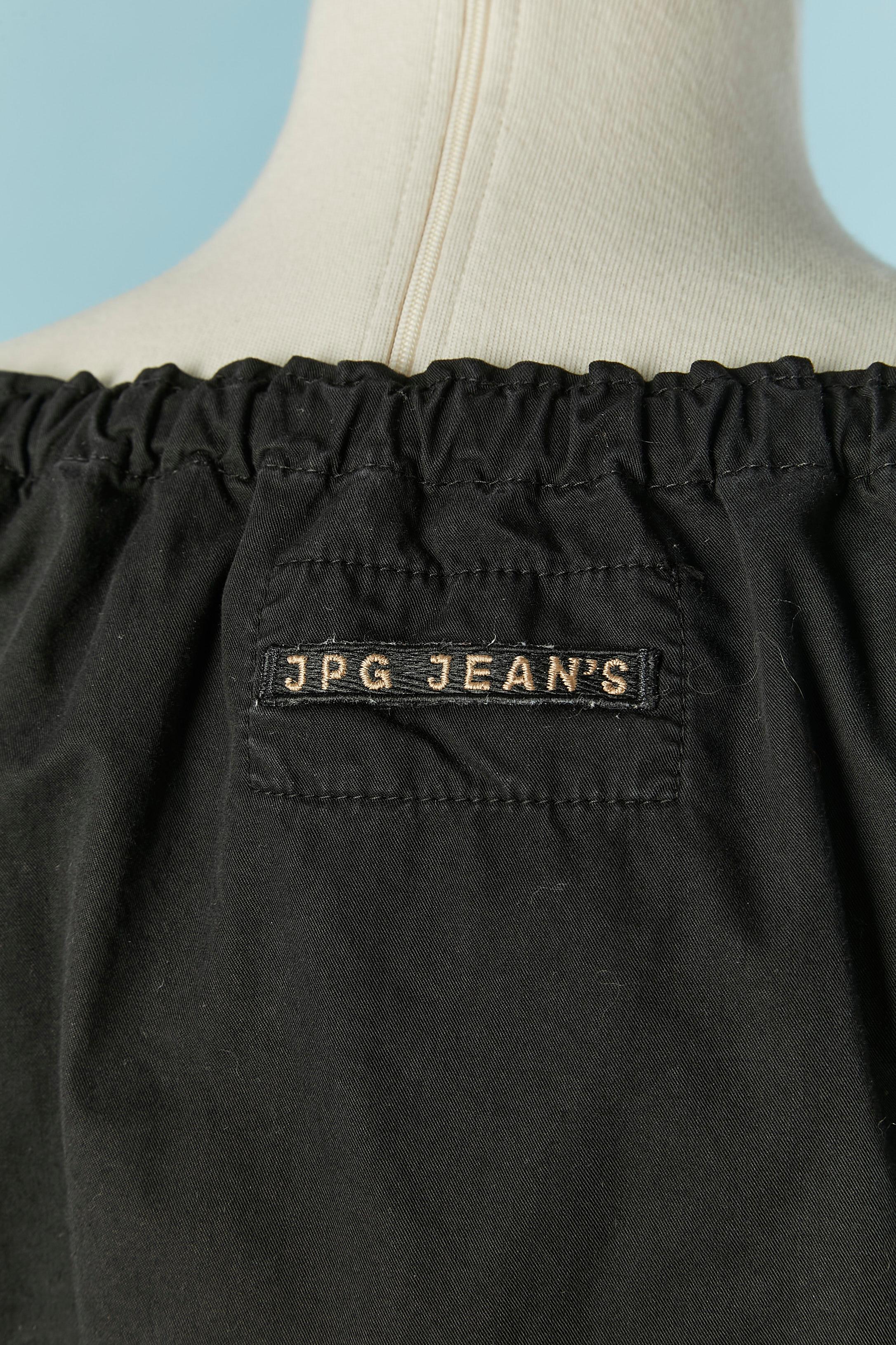 Giacca in cotone nero con chiusura a zip JEAN-PAUL GAULTIER Jeans in vendita 2